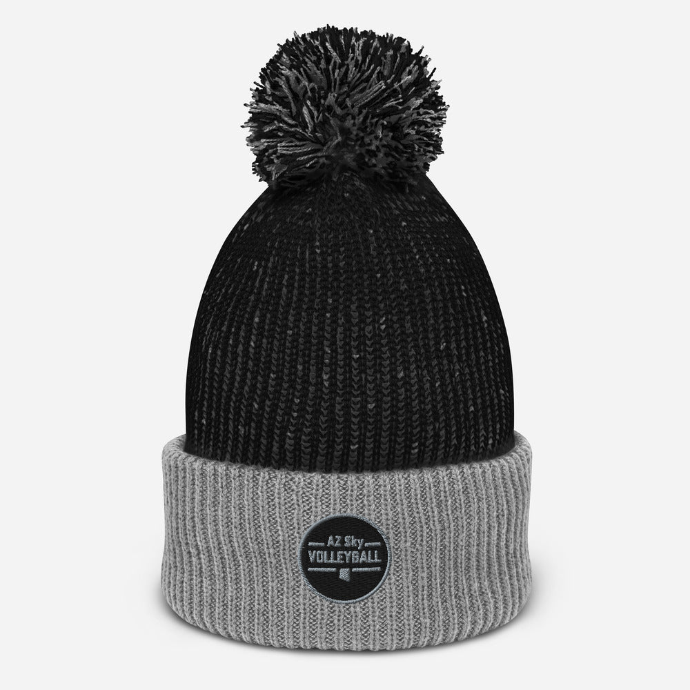 AZ Sky Volleyball (black / grey) Pom-Pom Beanie